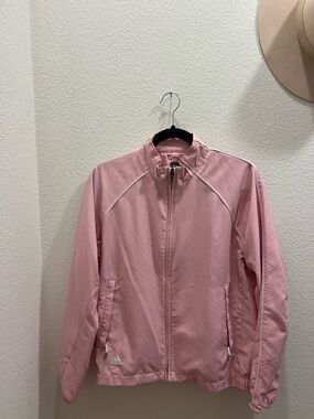 adidas Pink Full-Zip Lightweight Bomber Jacket